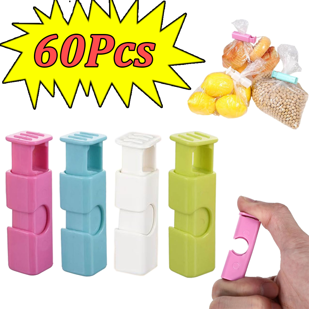 Food Storage Bag - 60-1 piezas, clips reutilizables para sellar