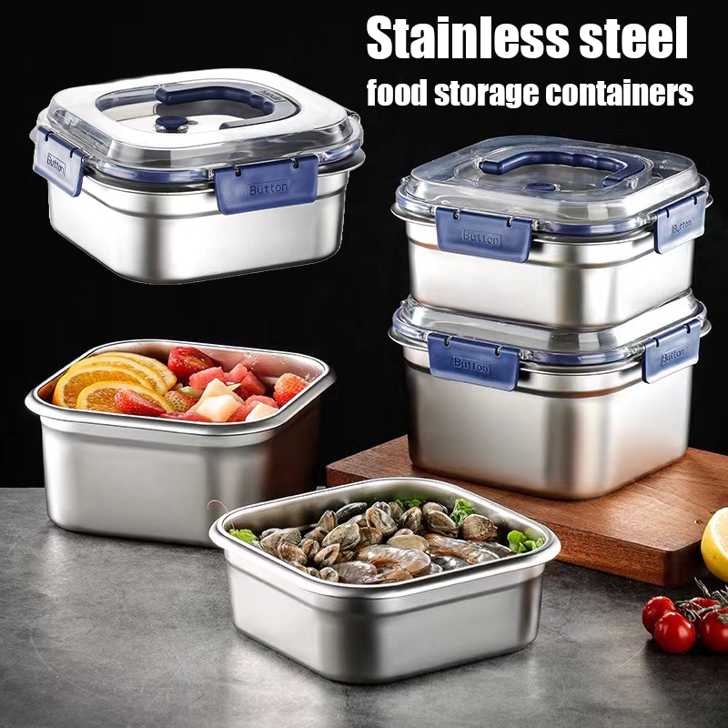 Food Storage Oven Safe - Recipiente Hermético de Acero Inoxidable para