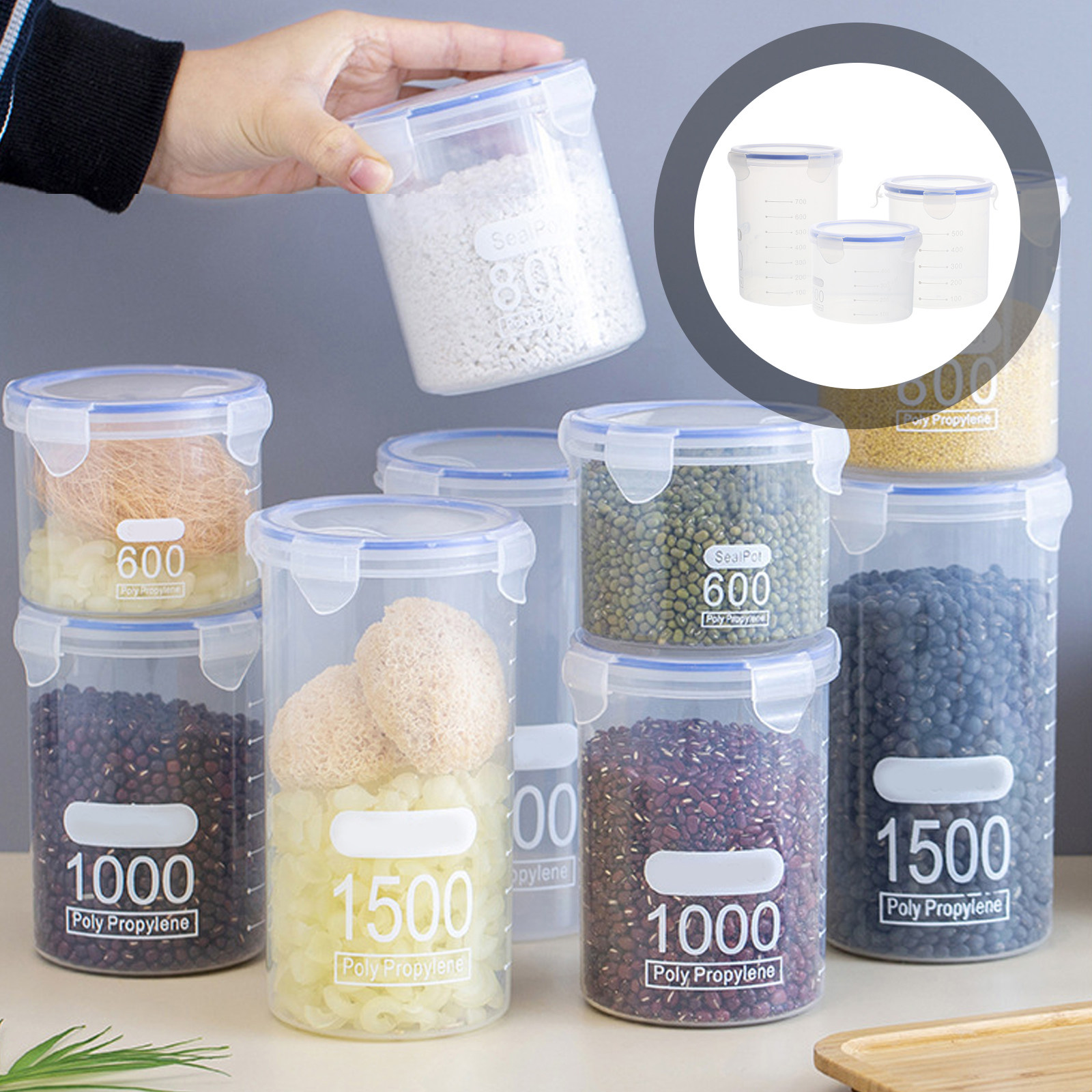 Juego de 6 recipientes herméti - Food Storage Containers reseña y precio