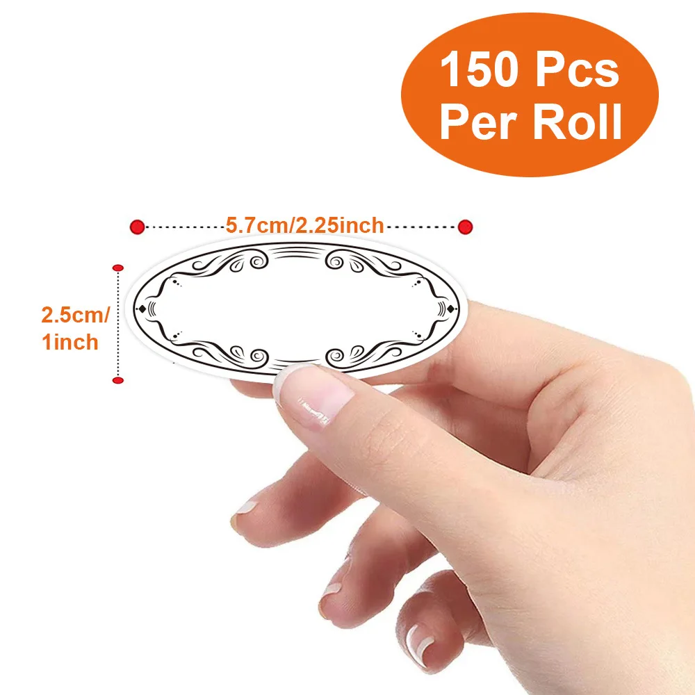 150 unidades de etiquetas oval - Food Storage Labels reseña y precio