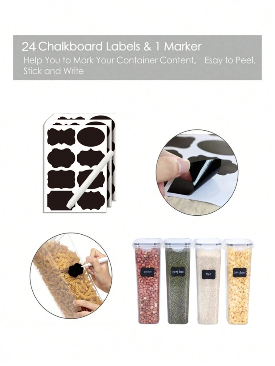 Frascos de almacenamiento de a - Food Storage Labels reseña y precio