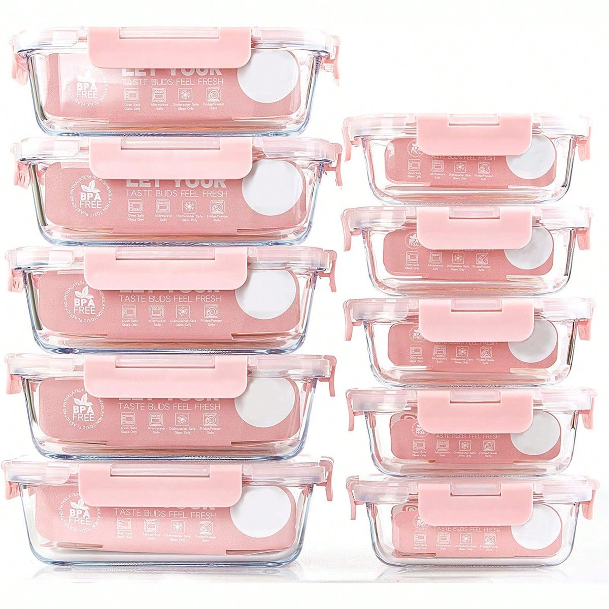 Paquete de 10 recipientes de v - Food Storage Oven Safe reseña y precio