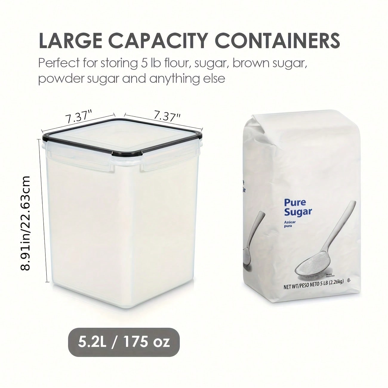 Juego de 4 recipientes grandes - Food Storage Labels reseña y precio
